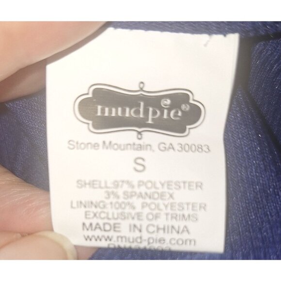 NWT Mud Pie Sawyer Swing Dress Navy Floral Sleeveless S Polyester Womens Casual - Picture 5 of 10